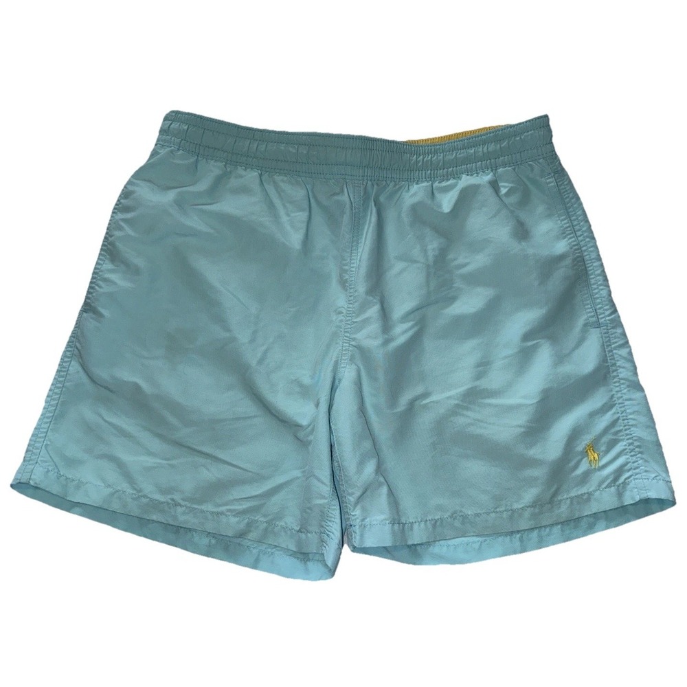 Polo Ralph Lauren Mens Pony Logo 6" Swim Trunks, Blue, Medium